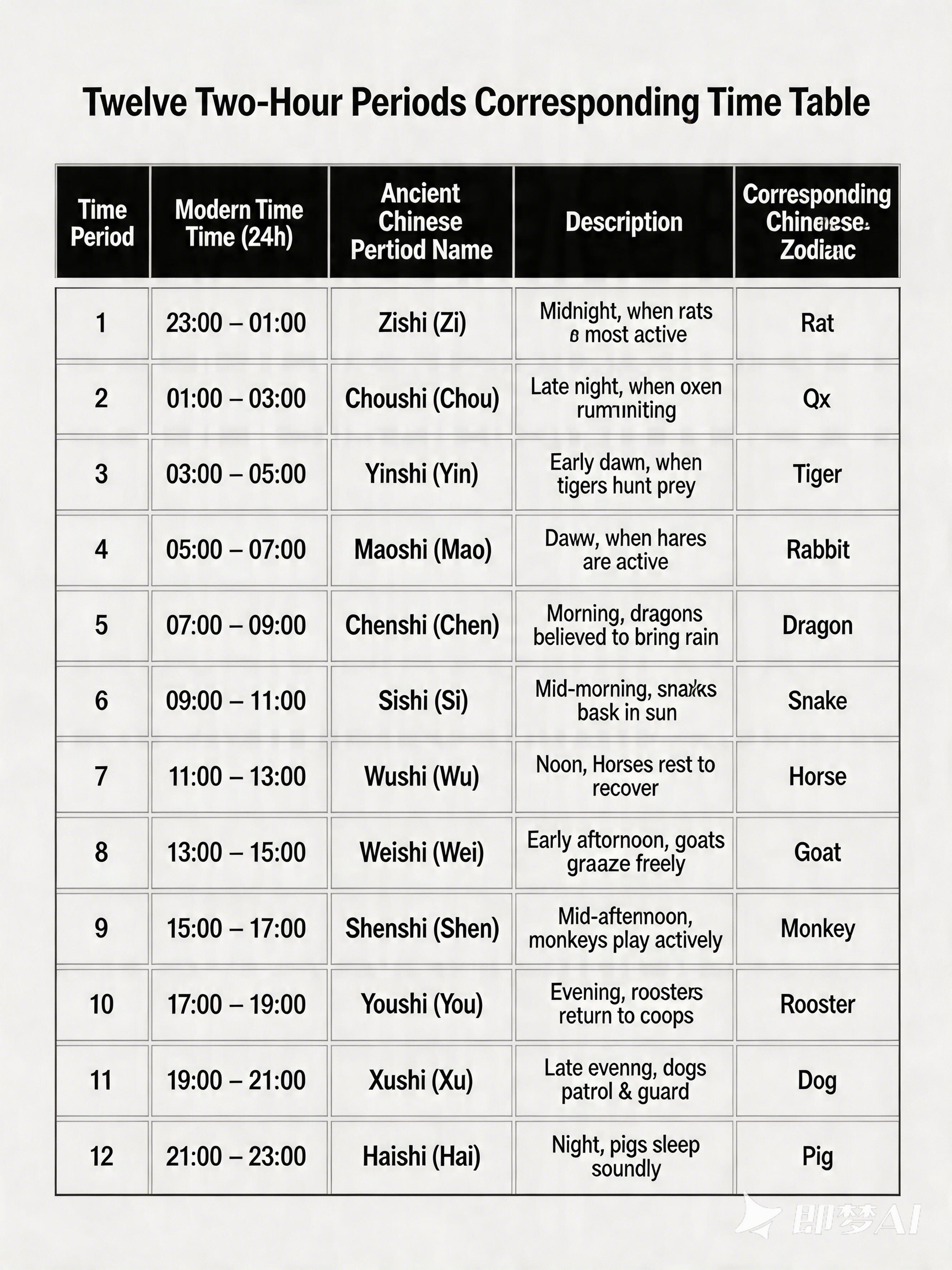 12 Earthly Branches Wealth Archetype Table